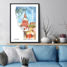 My Hometown Watercolour Painting