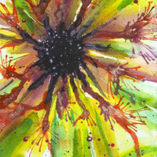 Kwiat Przyszłości Andrzej Bączkowski, Akwarele kwiaty kolorowe obrazy