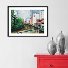 Venice in Bydgoszcz Poland Watercolour painting