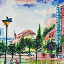 Wenecja Bydgoska obrazy akwarele autor