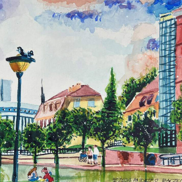 Wenecja Bydgoska obrazy akwarele autor