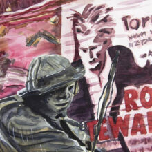 Muzyczny Duet Plakat z koncertu Roda Stewart'a w Toruniu akwarela Andrzej Bączkowski Muzyczny Duet Plakat z koncertu Roda Stewart'a w Toruniu akwarela Andrzej Bączkowski